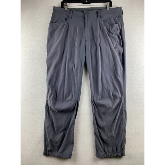 Eddie Bauer Hiking Pants Mens 36 Gray Moisture Wick Breathable Nylon Outdoor - Picture 1 of 16